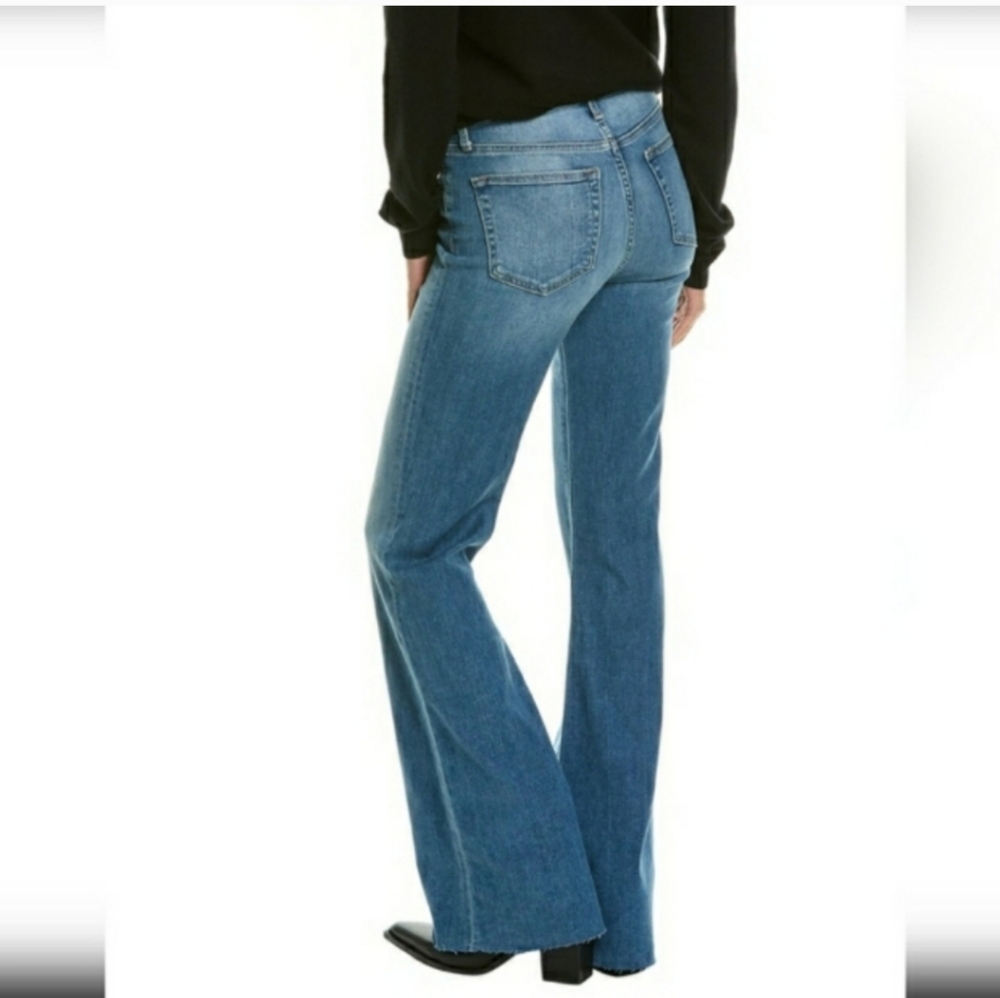 Women's Blue Flared Jeans - Picture 2 of 12